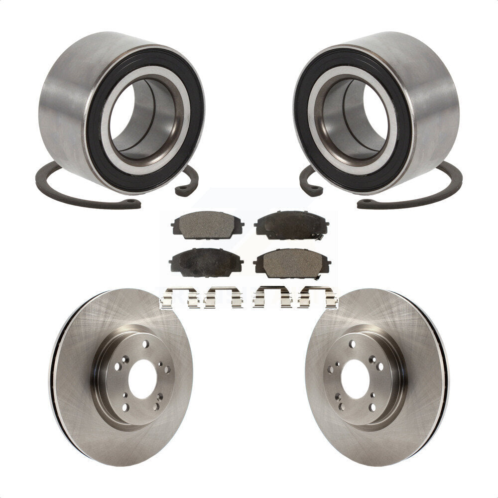 Wheel Bearing Disc Brake Rotors And Pads Front Kit For Honda Civic Acura CSX
