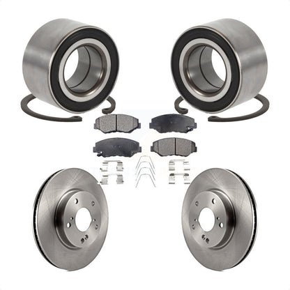 Wheel Bearing Disc Brake Rotors And Semi-Metallic Pads Front Kit For Honda Civic
