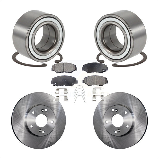 Wheel Bearing Disc Brake Rotor And Pads Front Kit For 2003-2011 Honda Element EX