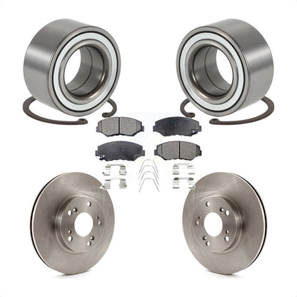 Wheel Bearing Disc Brake Rotors And Semi-Metallic Pads Front Kit For Honda CR-V
