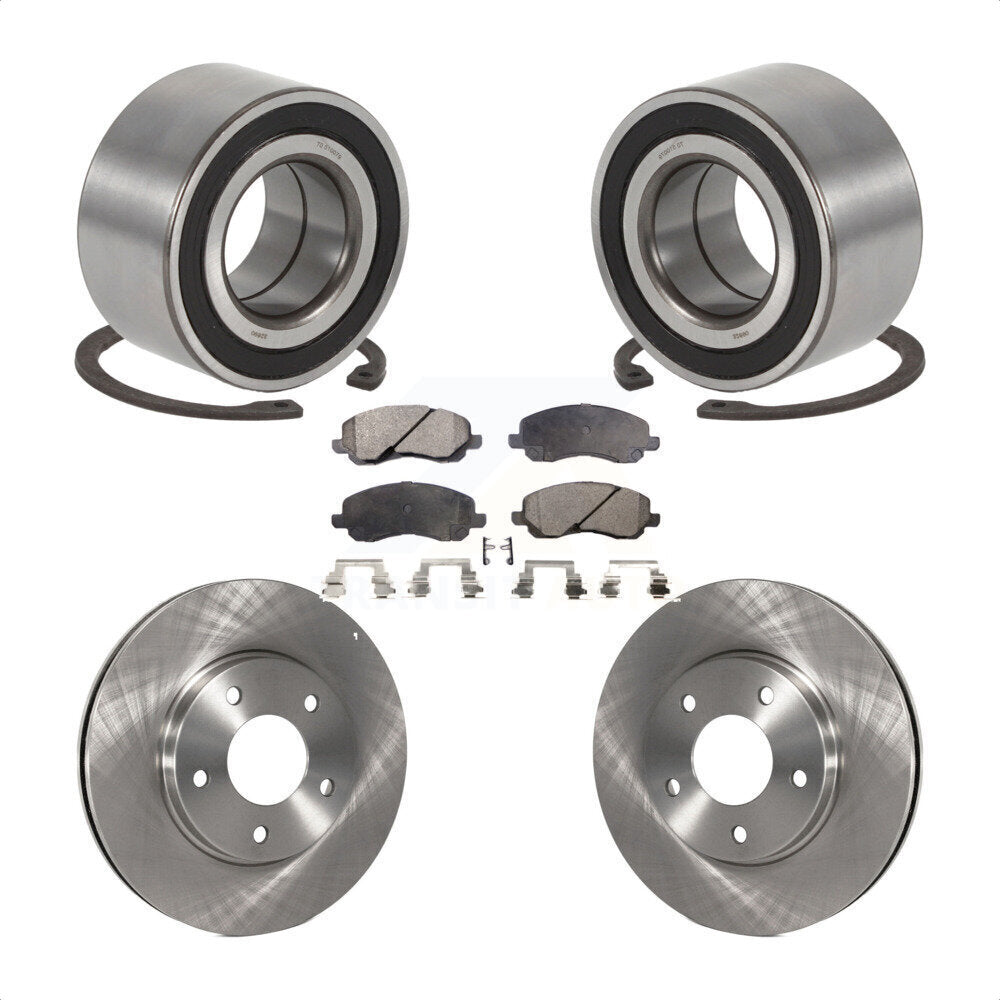 Wheel Bearing Disc Brake Rotor And Pad Front Kit For Mitsubishi Lancer Outlander