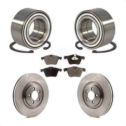 Wheel Bearing Disc Brake Rotors And Semi-Metallic Pads Front Kit For Jaguar XJ