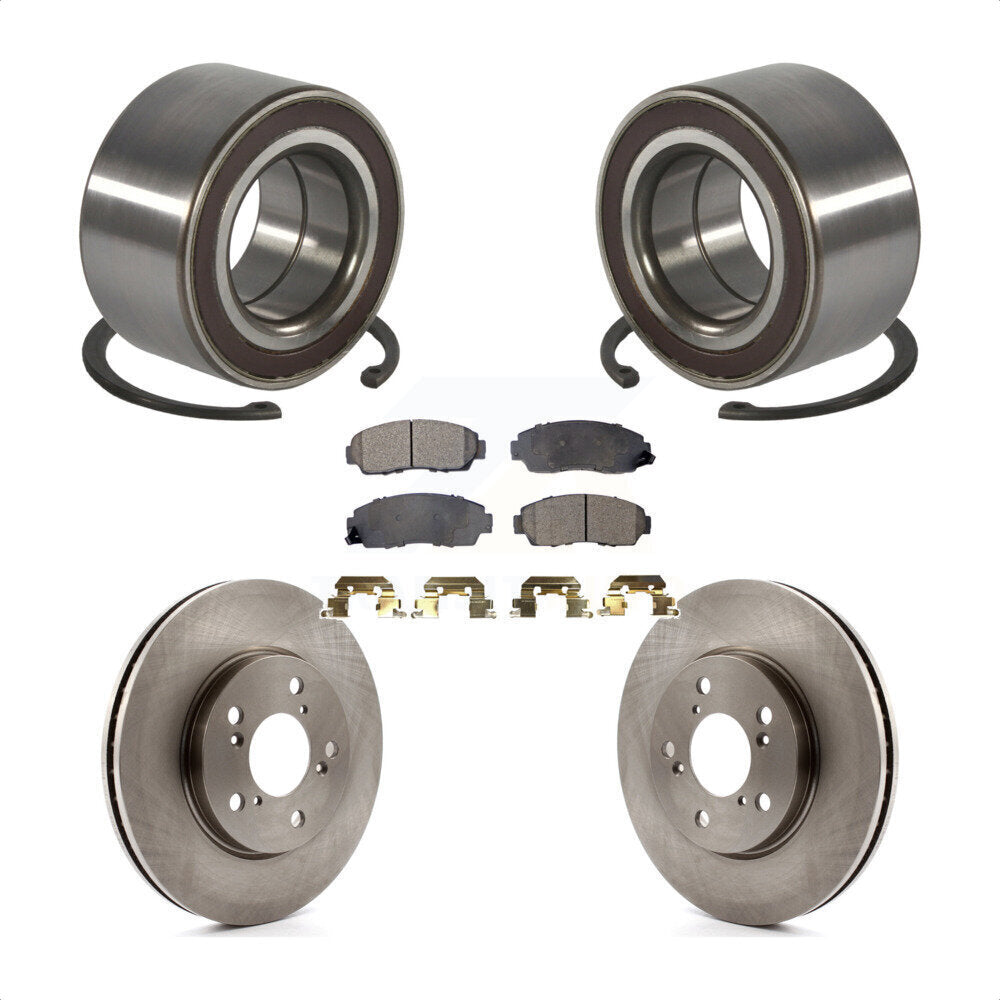 Wheel Bearing Disc Brake Rotors And Pads Front Kit For 2005-2010 Honda Odyssey