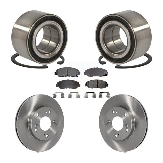 Wheel Bearing Disc Brake Rotors And Semi-Metallic Pads Front Kit For Honda Civic