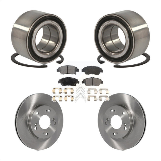 Wheel Bearing Disc Brake Rotors And Semi-Metallic Pads Front Kit For Honda Civic