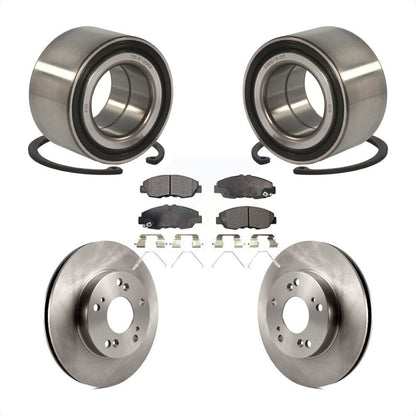 Wheel Bearing Disc Brake Rotors And Semi-Metallic Pads Front Kit For Honda Civic