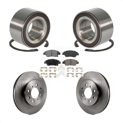 Wheel Bearing Disc Brake Rotors And Pads Front Kit For 2007-2008 Honda Fit