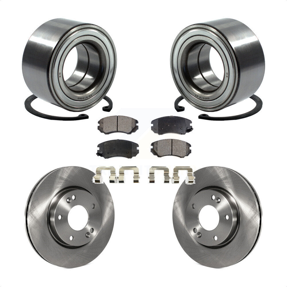Wheel Bearing Disc Brake Rotors And Pads Front Kit For 2012-2013 Kia Soul