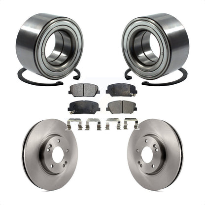 Wheel Bearing Brake Rotor Pads Front Kit For 13-15 Hyundai Veloster Turbocharged