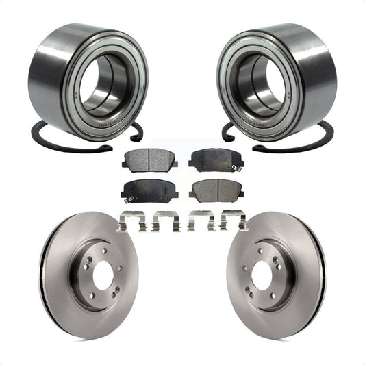 Wheel Bearing Brake Rotor Pads Front Kit For 13-15 Hyundai Veloster Turbocharged