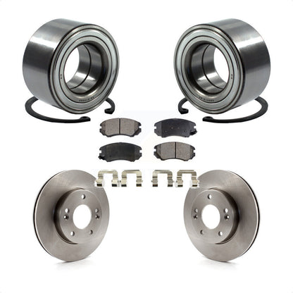 Wheel Bearing Disc Brake Rotors And Pads Front Kit For 2010-2011 Kia Soul 1.6L