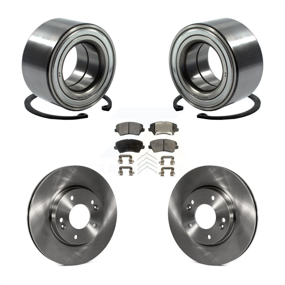 Wheel Bearing Brake Rotor Pads Front Kit For Kia Forte Hyundai Elantra GT Forte5