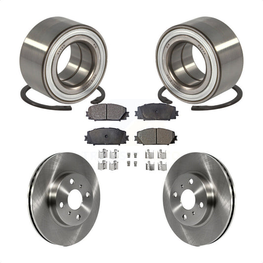Wheel Bearing Disc Brake Rotor & Pad Front Kit For Toyota Yaris Prius C Scion iQ