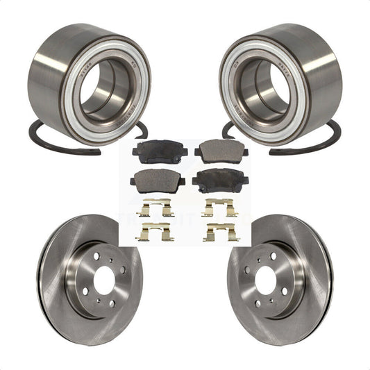 Wheel Bearing Disc Brake Rotors And Semi-Metallic Pads Front Kit For Scion iQ
