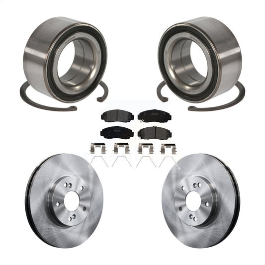 Wheel Bearing Disc Brake Rotors And Pads Front Kit For Honda Accord Acura TSX