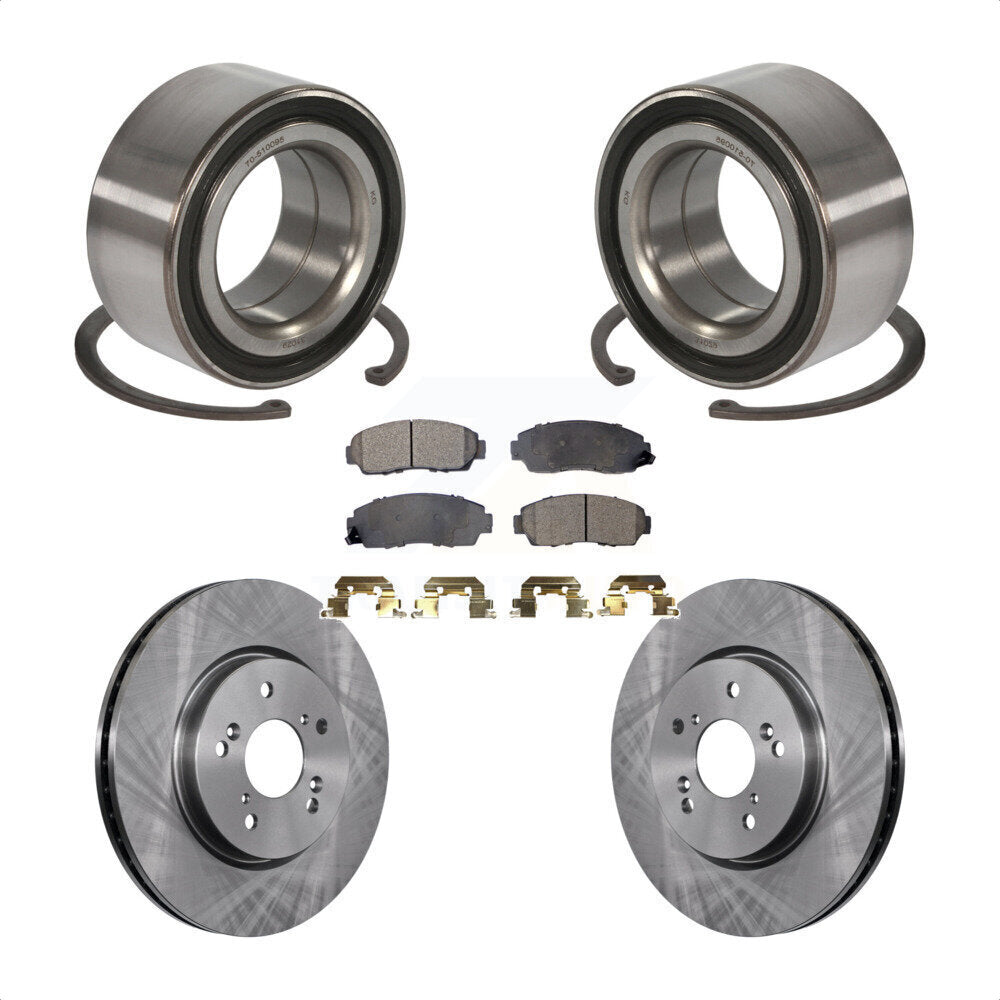 Wheel Bearing Disc Brake Rotors And Pads Front Kit For Honda Accord Crosstour