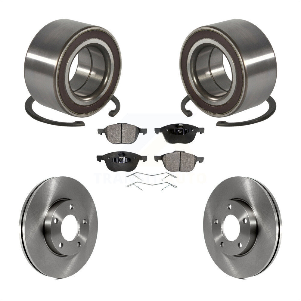 Wheel Bearing Disc Brake Rotor And Semi-Metallic Pad Front Kit For Mazda 3 Sport