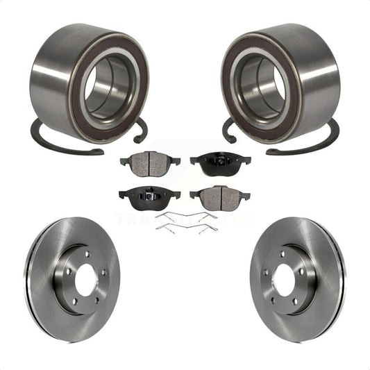 Wheel Bearing Disc Brake Rotor And Semi-Metallic Pad Front Kit For Mazda 3 Sport