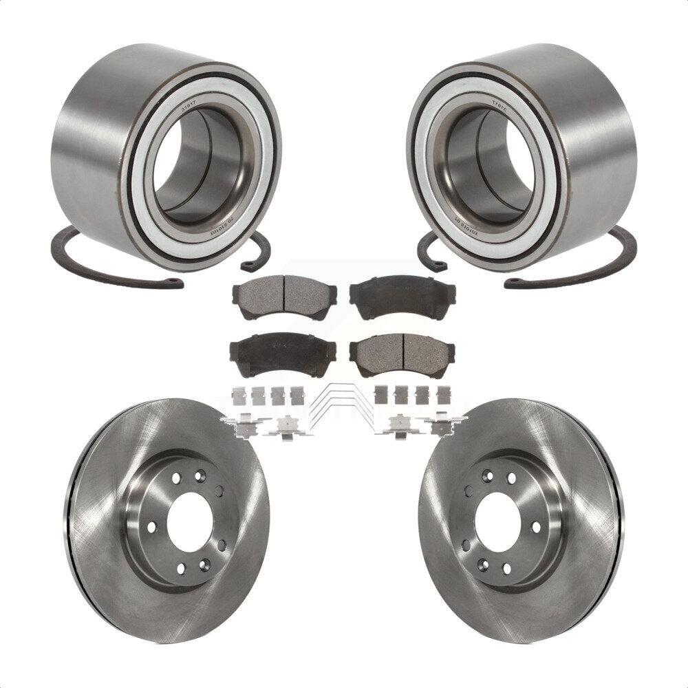 Wheel Bearing Disc Brake Rotors And Pads Front Kit For 2009-2013 Mazda 6 3.7L