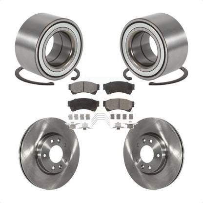 Wheel Bearing Disc Brake Rotors And Pads Front Kit For 2009-2013 Mazda 6 3.7L