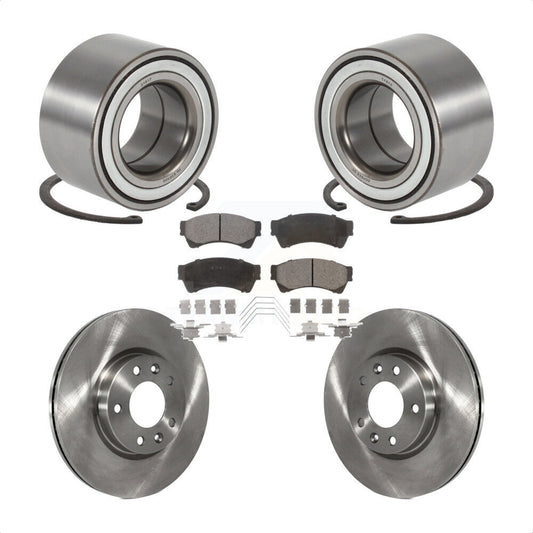 Wheel Bearing Disc Brake Rotors And Pads Front Kit For 2009-2013 Mazda 6 3.7L