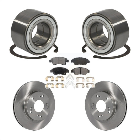 Wheel Bearing Disc Brake Rotors And Pads Front Kit For 2011-2015 Honda CR-Z