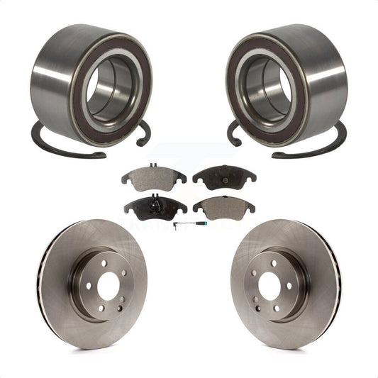 Wheel Bearing Brake Rotor & Pads Front Kit For Mercedes-Benz C300 E350 C350 E400