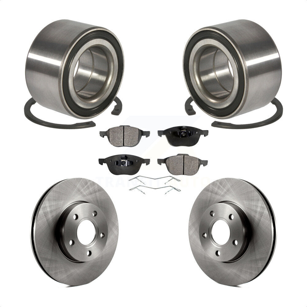 Wheel Bearing Disc Brake Rotors And Pads Front Kit For Ford Focus C-Max