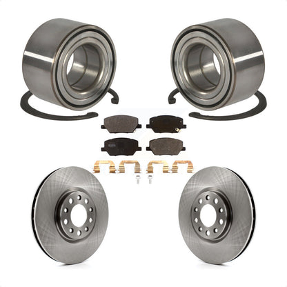 Wheel Bearing Disc Brake Rotors And Pads Front Kit For 2016-2018 Fiat 500X