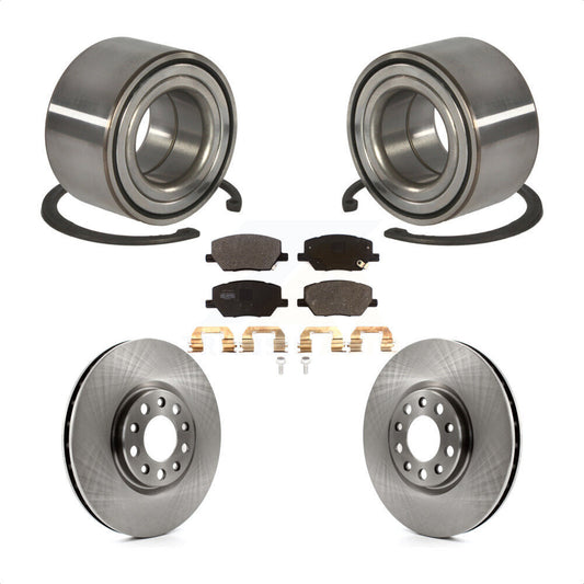 Wheel Bearing Disc Brake Rotors And Pads Front Kit For 2016-2018 Fiat 500X