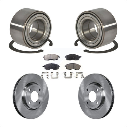 Wheel Bearing Disc Brake Rotor And Pad Front Kit For 2010-2011 Nissan Versa 1.8L