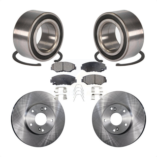 Wheel Bearing Disc Brake Rotor And Semi-Metallic Pads Front Kit For Honda Accord