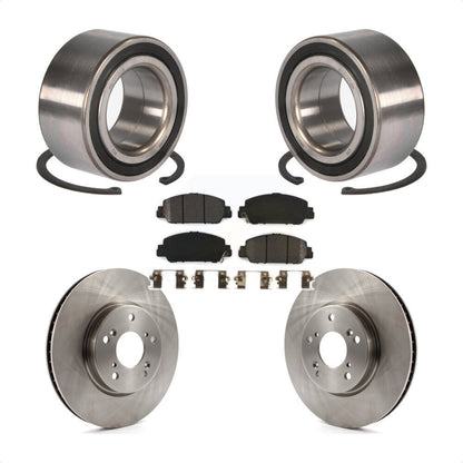 Wheel Bearing Disc Brake Rotor And Semi-Metallic Pads Front Kit For Honda Accord