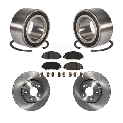 Wheel Bearing Disc Brake Rotor And Semi-Metallic Pads Front Kit For Honda Accord