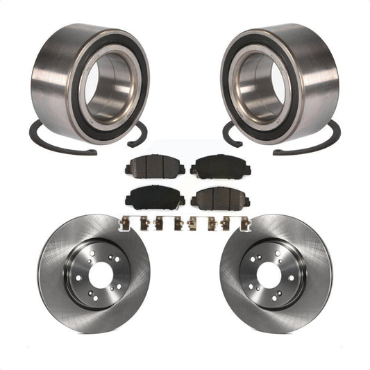 Wheel Bearing Disc Brake Rotor And Semi-Metallic Pads Front Kit For Honda Accord
