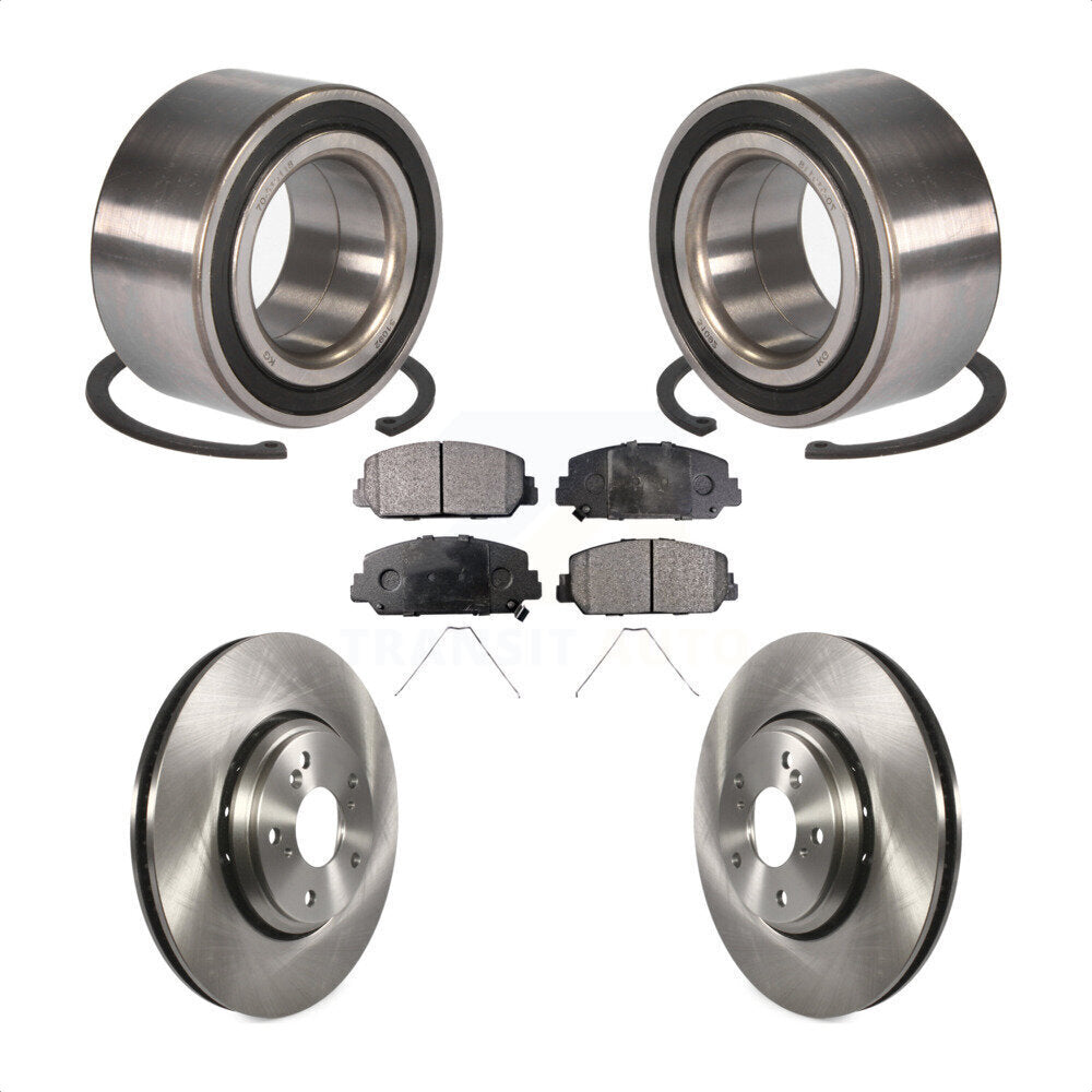Wheel Bearing Disc Brake Rotor And Semi-Metallic Pads Front Kit For Honda Accord