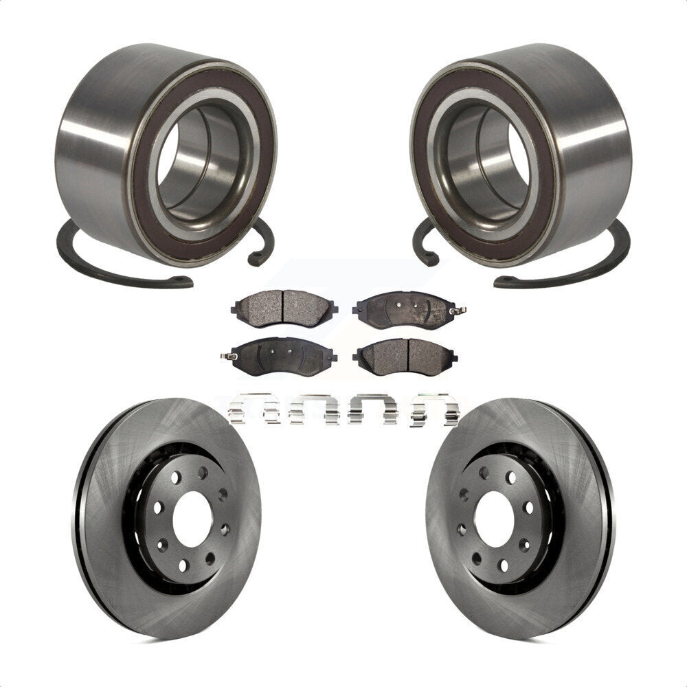 Wheel Bearing Disc Brake Rotor & Pads Front Kit For 2014-2016 Chevrolet Spark EV
