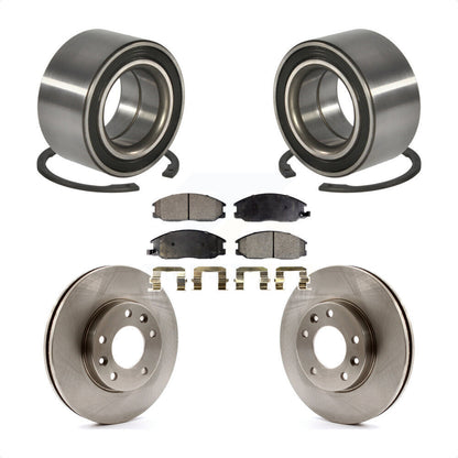 Wheel Bearing Disc Brake Rotors And Semi-Metallic Pads Front Kit For Kia Sedona