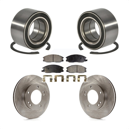 Wheel Bearing Disc Brake Rotors And Pads Front Kit For 2003-2006 Kia Sorento