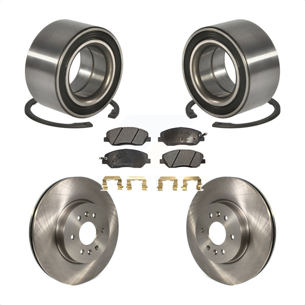 Wheel Bearing Disc Brake Rotors And Pads Front Kit For 2009-2011 Kia Borrego