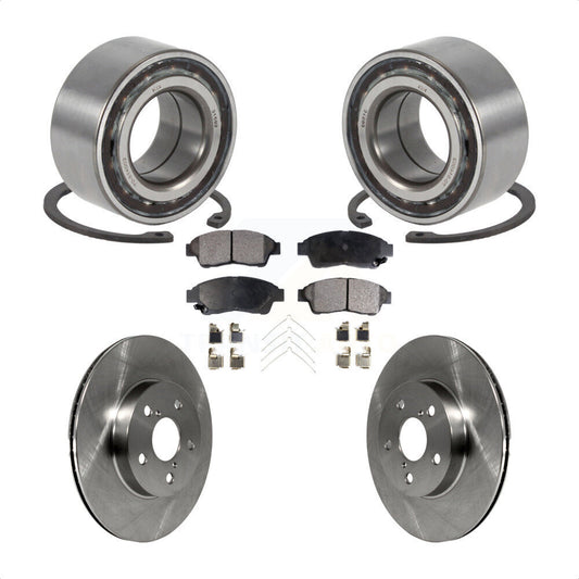 Wheel Bearing Disc Brake Rotors And Pads Front Kit For 1996-2000 Toyota RAV4