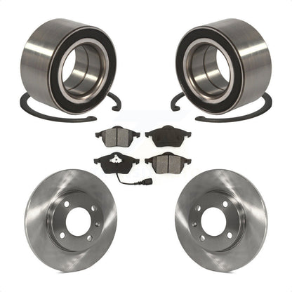 Wheel Bearing Disc Brake Rotor Pad Front Kit For 1996-1998 Volkswagen Jetta 2.8L