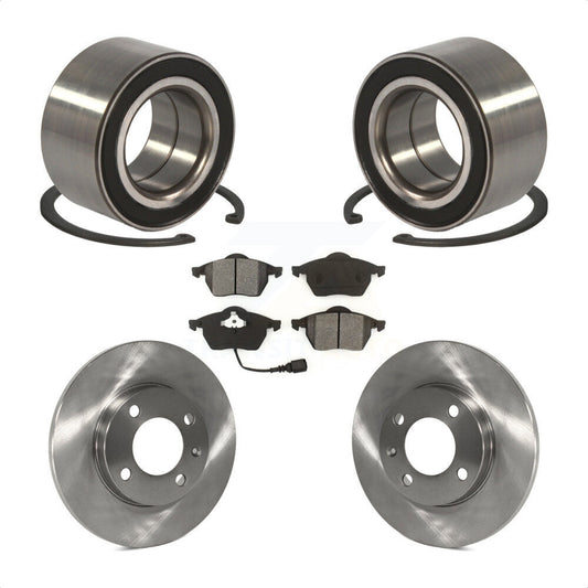 Wheel Bearing Disc Brake Rotor Pad Front Kit For 1996-1998 Volkswagen Jetta 2.8L