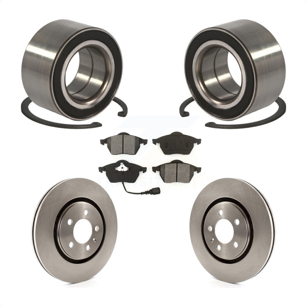 Wheel Bearing Disc Brake Rotor And Pad Front Kit For 1996 Volkswagen Passat 2.8L