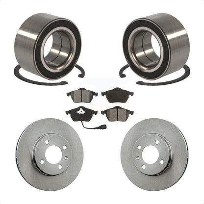 Wheel Bearing Disc Brake Rotor Pad Front Kit For 1996-1998 Volkswagen Jetta 2.8L