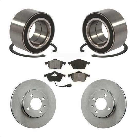 Wheel Bearing Disc Brake Rotor Pad Front Kit For 1996-1998 Volkswagen Jetta 2.8L