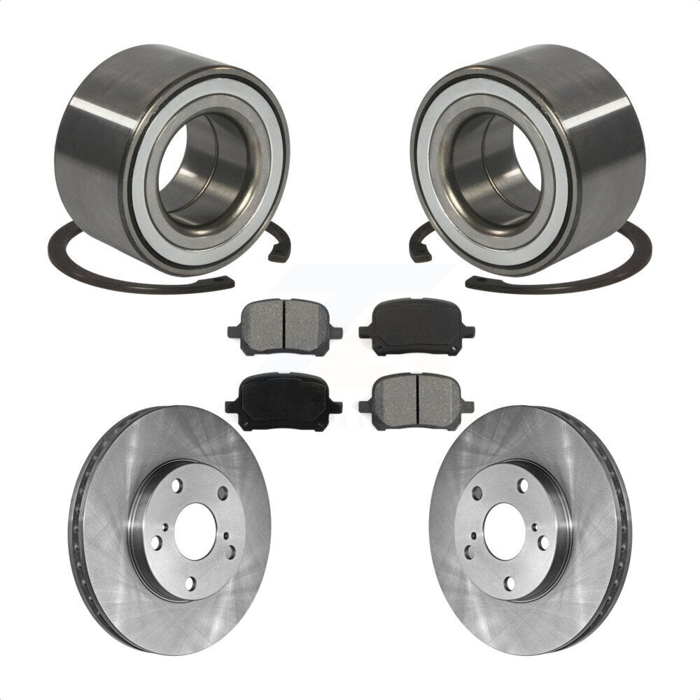 Wheel Bearing Brake Rotor And Pad Front Kit For Toyota Camry Solara Avalon Lexus