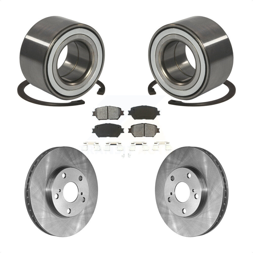 Wheel Bearing Disc Brake Rotor And Semi-Metallic Pads Front Kit For Toyota Camry