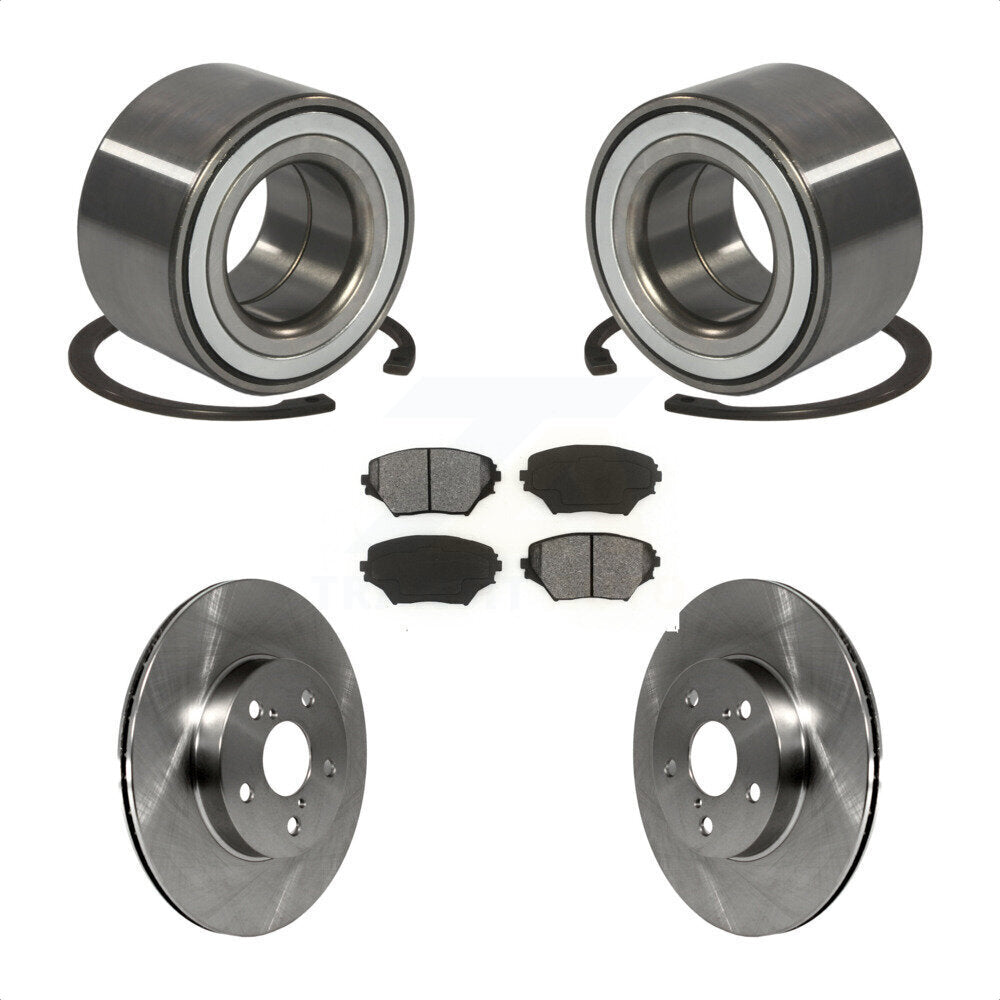 Wheel Bearing Disc Brake Rotors And Semi-Metallic Pads Front Kit For Toyota RAV4