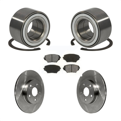 Wheel Bearing Disc Brake Rotors And Semi-Metallic Pads Front Kit For Toyota RAV4